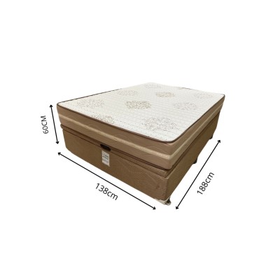 CONJUNTO CAMA D33 LUXO BASE BOX BAÚ 138X188X60 COD 242.396,242.098