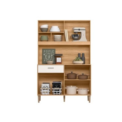 KIT COZINHA 6PT 1GAV ERVA DOCE 120CM FRJ/OFF WHITE COD 324.028