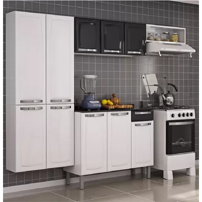 COZINHA 1 ROSE BRANCO E PRETO C/BALCAO 10 PORT E 1 GAV COD 288.182