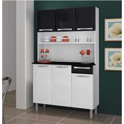 KIT COZINHA ROSE BRACO/PRETO 13G1-105 COD 288.175