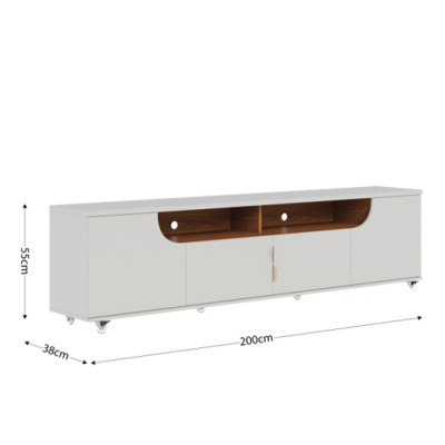 BANCADA SANTORINI OFF WHITE MATTE/FREIJO COD 250.079