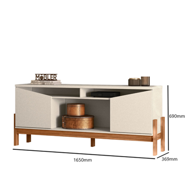 BANCADA CHARLOTTE 1.65M PEROLA METALI/CINAMONO M COD 664.023
