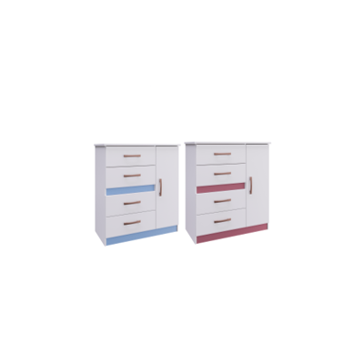 COMODA CARIBE 508 4GAV 1PT BRANCO FLEX C/PE 676.023